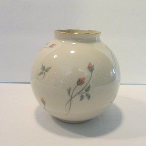 vintage Lenox Rose Manor globe vase floral garden round decor
